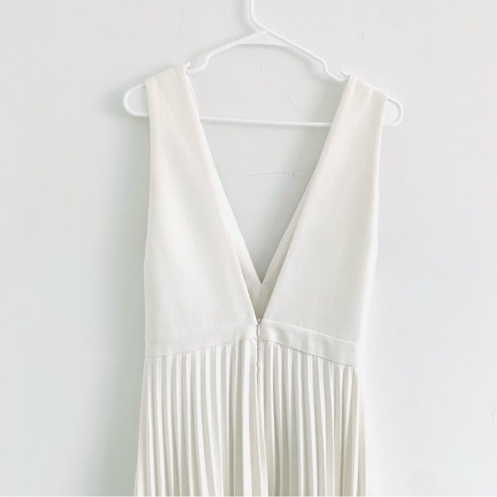 New Dion Lee Pleated Trapeze Dress In Ivory White Size 6 - Picture 13 of 16